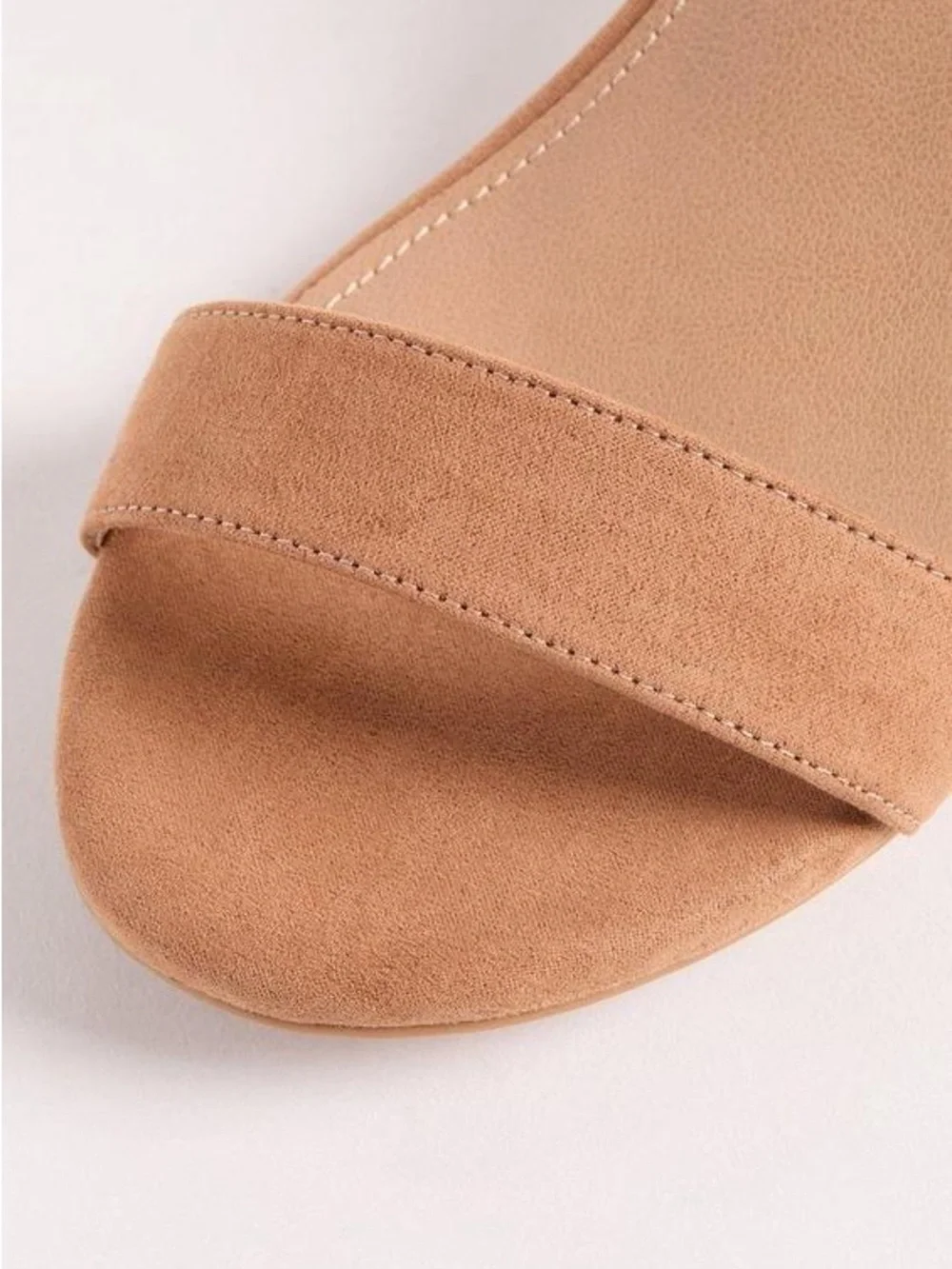 Torrid Tan Suede Ankle-Strap Block Heels - 6.5WW